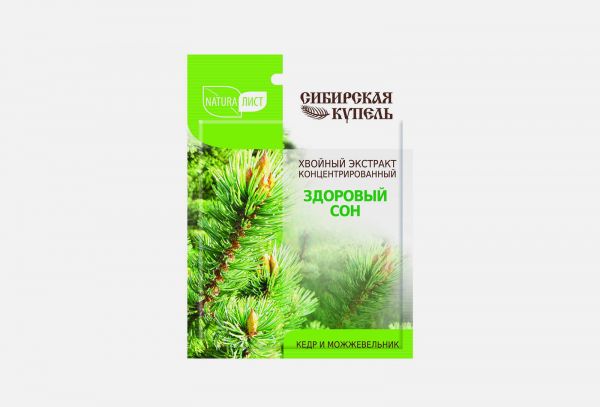 Жидкость "Сибирская купель" Хвойный экстракт для принятия ванн "Здоровый сон", 75мл