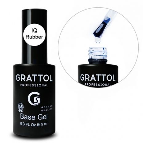 Grattol База каучуковая для гель лака IQ Rubber Base Gel 9мл