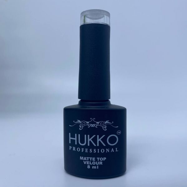 Hukko Professional, Топ для гель лака без липкого слоя матовый, Top Matte Velvet, 8мл