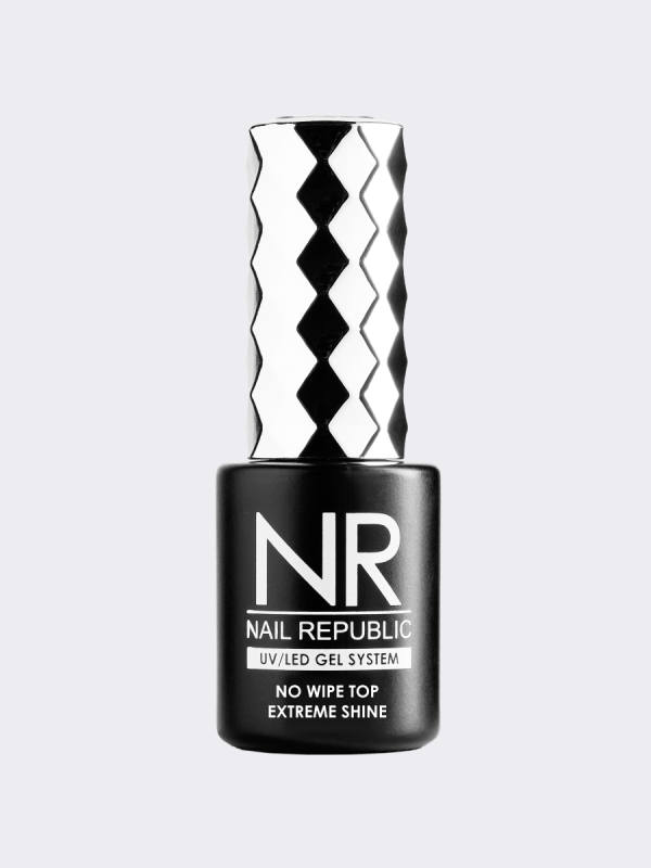 Топ для гель лака TOP NO WIPE Extreme Shine Nail Repablic с УФ фильтром, 10мл