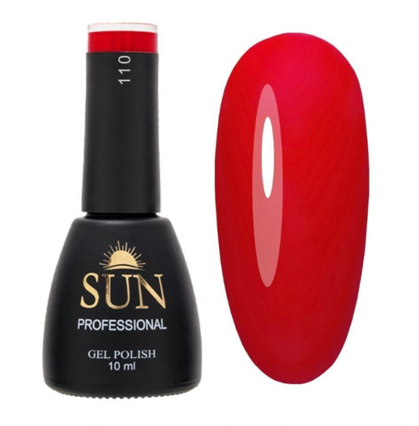 Sun Professional, Гель-лак №110, 10мл, Красная аврора