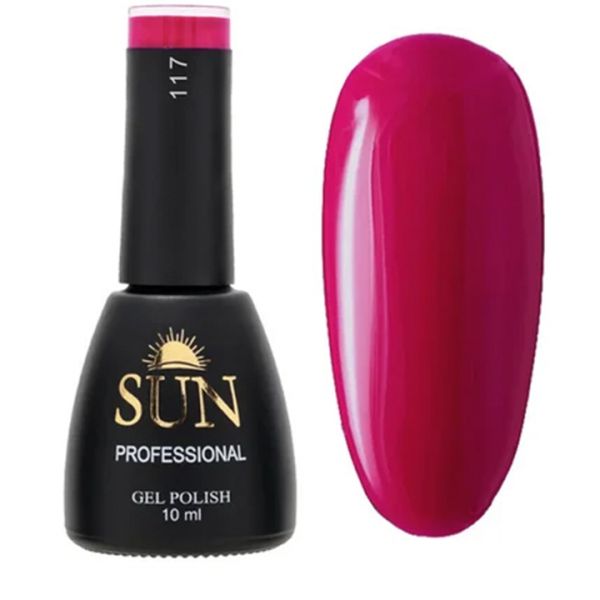 Sun Professional, Гель-лак №117, 10мл, Розовый павлин