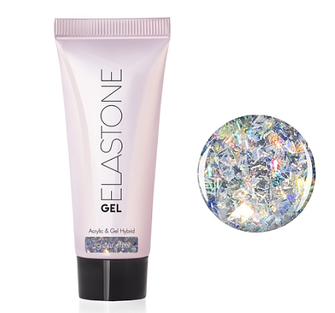 Ru Nail Гибрил акрила и геля Elastone gel (Glitter mix) 18мл №7055