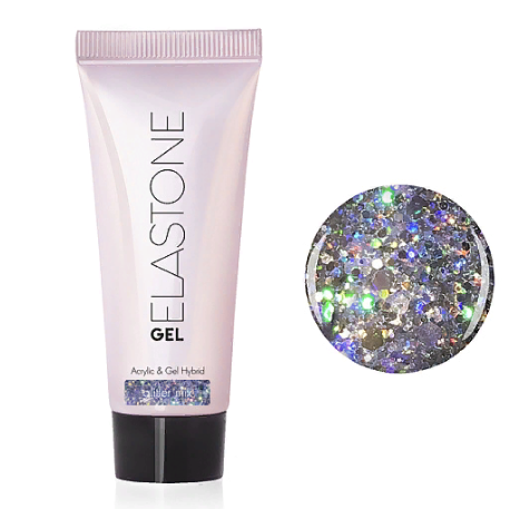 Ru Nail Гибрил акрила и геля Elastone gel (Glitter mix) 18мл №7057