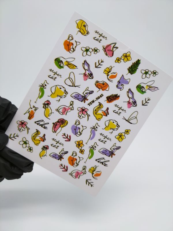 Nail Art Sticker Наклейка для ногтей YZW-S045