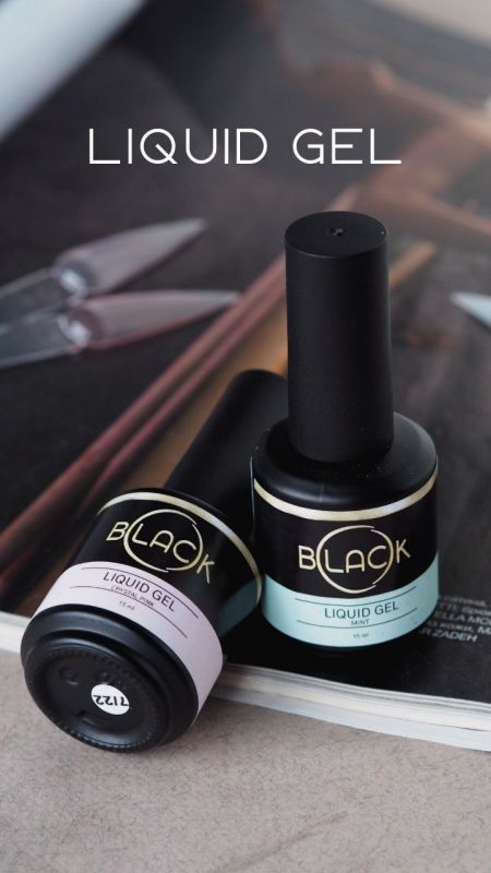 Black Professional, Ликвид гель с кистью Clear, 15мл