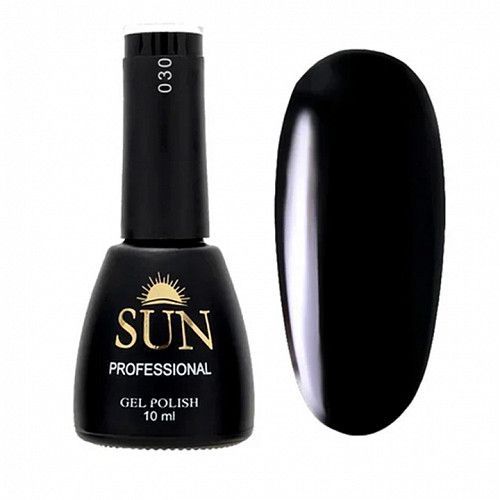 Sun Professional, Гель-лак №030, 10мл, Черный король