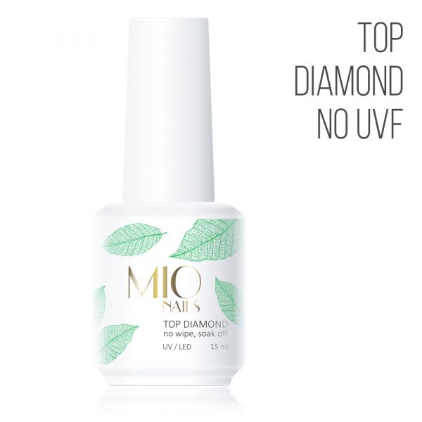 Mio Nails Топ для гель лака без липкого слоя, Top Diamond без UVF 15мл