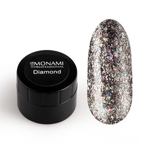 Monami, Гель-лак Diamond Starshine платиновый, 5 мл