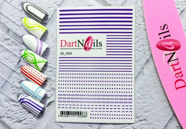 Dart Nail Наклейка Гибкая лента ST_008