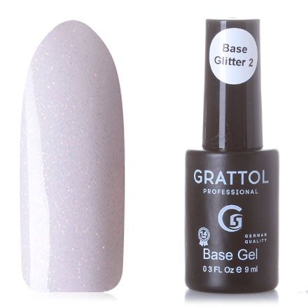 Grattol Rubber Glitter Камуфлирующая база №02 9мл