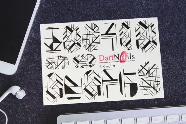 Dart Nails Слайдер BI GEO_109 черная