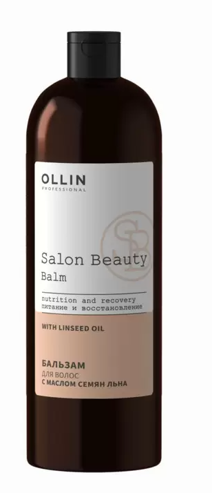 Бальзам для волос OLLIN SALON BEAUTY с маслом семян льна, 1000мл