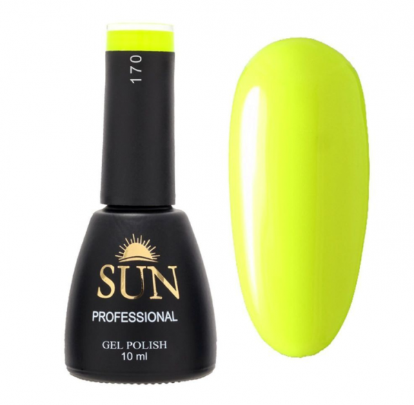 Sun Professional, Гель-лак №170, 10мл, Лаймовый пунш (неон)