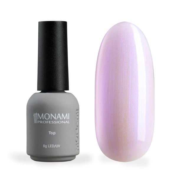 Monami, Топ для гель лака Top Super Shine Peart Violet, 8мл