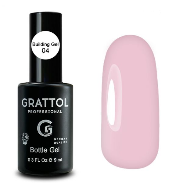 Гель для наращивания во флаконе с кистью GRATTOL GEL BOTTLE 04, 9мл