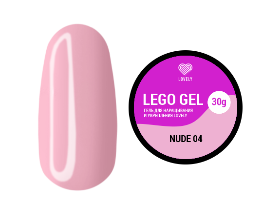 Гель для наращивания и укрепления Lovely, Lego Gel Nude 04, 30гр