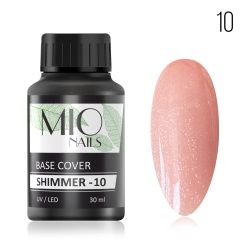 Mio Nails Base Cover Luxe Shimmer камуфлирующая каучуковая база № 10 30мл