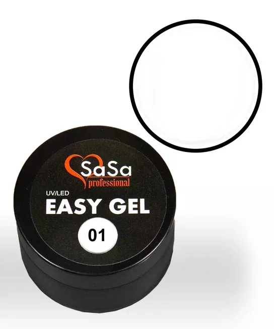 Sasa Professional Easy Gel Гель камуфлирующий № 01 (молочный) 15гр