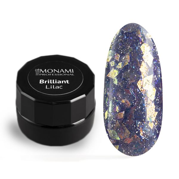 Monami Глиттер гель Brilliant Lilac, 5 гр баночка