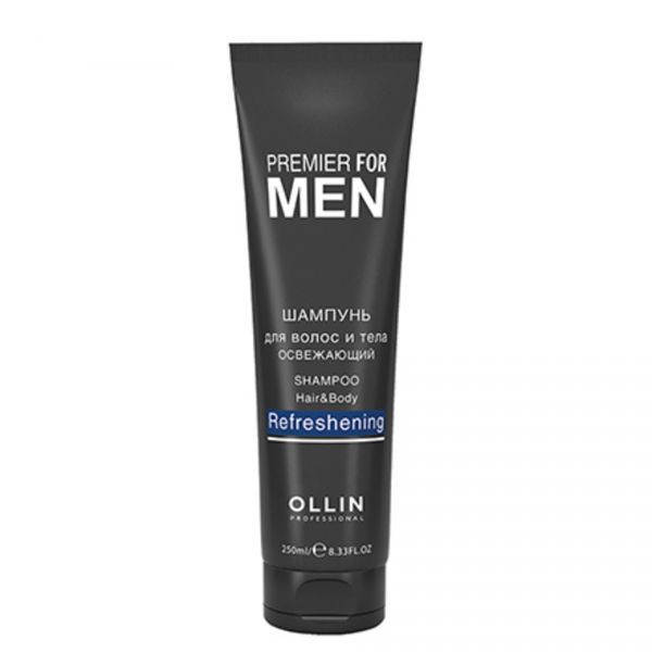 Шампунь для волос и тела освежающий OLLIN PREMIER FOR MEN, 250мл