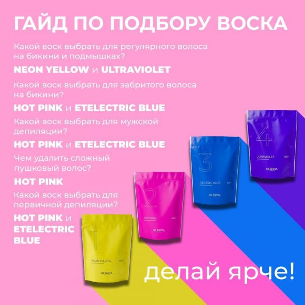 Elseda Professional, Воск для депиляции Hot Pink, 800гр